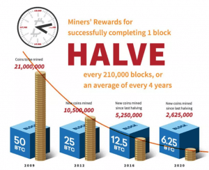 Bitcoin block halving graph