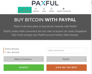 Buy Bitcoin with Paypal via Paxful